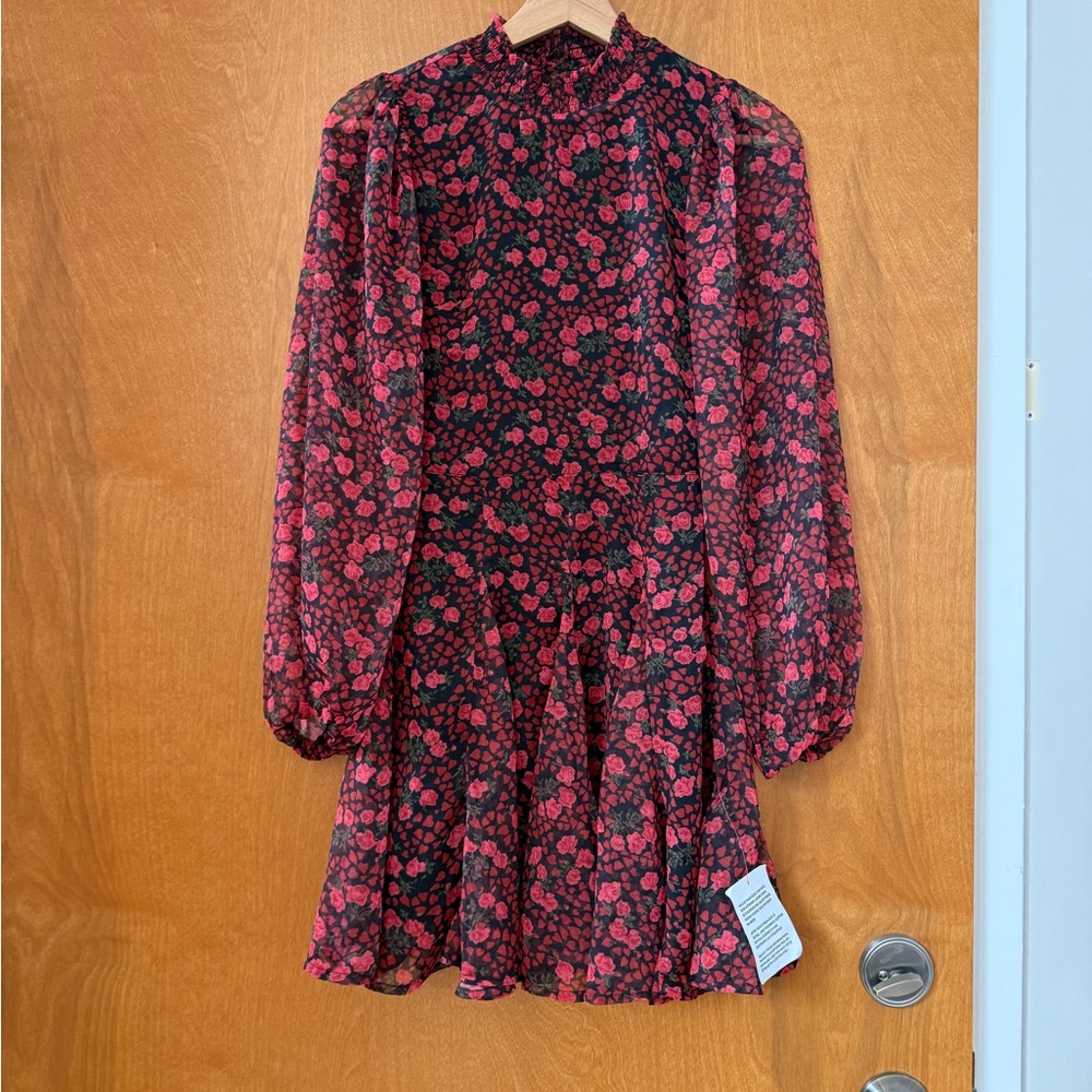 Miss Selfridge Red Floral Mini Dress